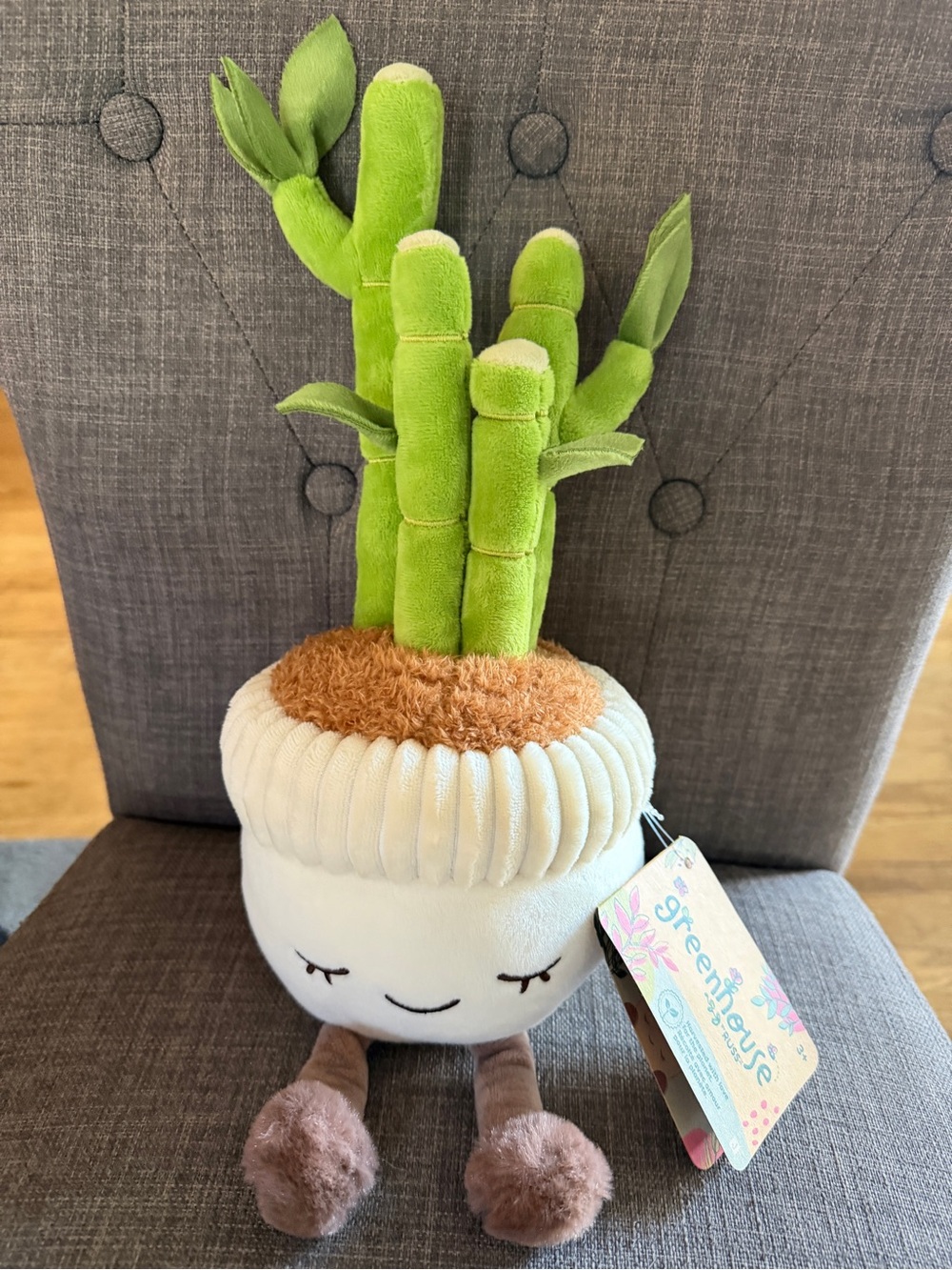 New Greenhouse by Russ 12" Malia the Bamboo Plant Plush Happy Succulent
